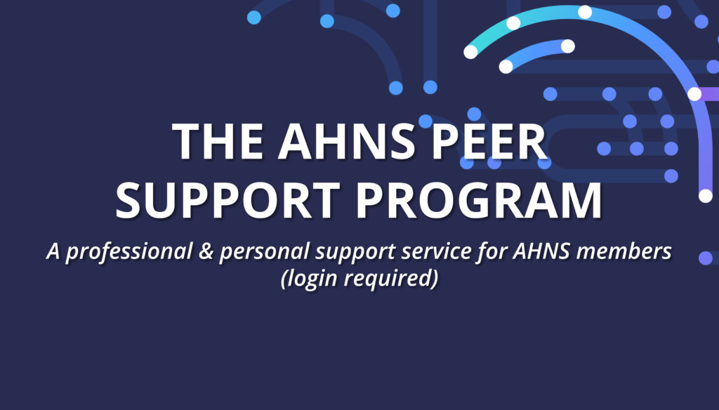 AHNS Peer Support Program American Head & Neck Society